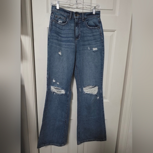 Denim - Altar'd State Distressed Flare Blue Jeans Size 27